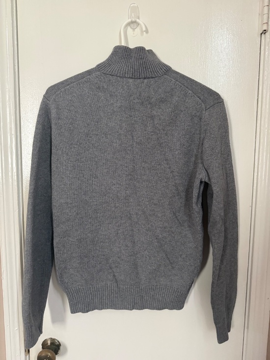 Men's Polo Ralph Lauren Quarter Zip Sweater Gray XS Cotton Pullover - Picture 3 of 4